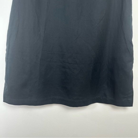 Maeve Anthropology Linen Blend Dress Size Medium Black Classic Date Night - Picture 4 of 10